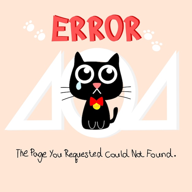 404 error web template with kitten background