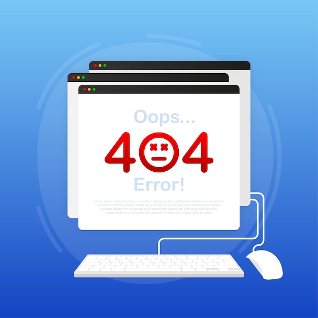 404 fantastiske designs til ethvert formål. Flad stil, mennesker, internetnetværk