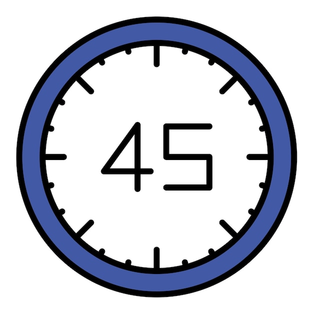 45 Minutes Flat Illustration
