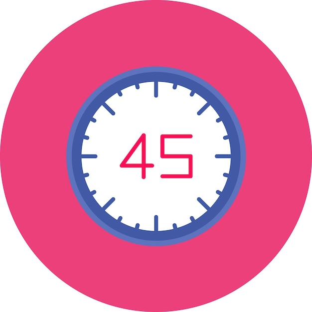 45 Minutes Flat Illustration