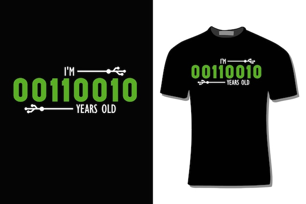 50th Birthday Binary Code Computer Programmer T Shirt Design