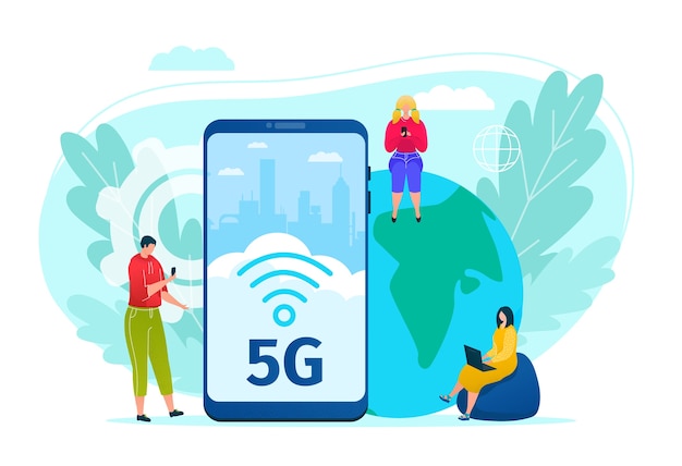 5g internet technology illustration