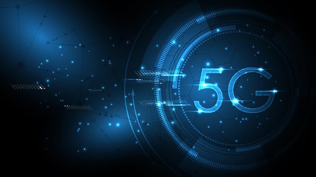 5G-netværk trådløs internetforbindelse, tingenes internet, kommunikationsnetværk, høj hastighed, bredbånds telekommunikation