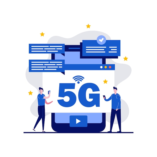 5G network wireless internet technology concept
