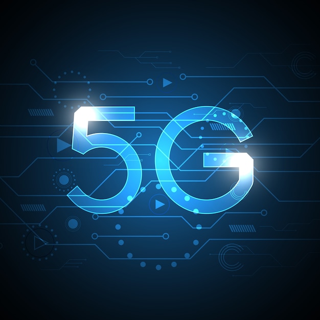 5G-teknologi abstrakt krets bakgrund