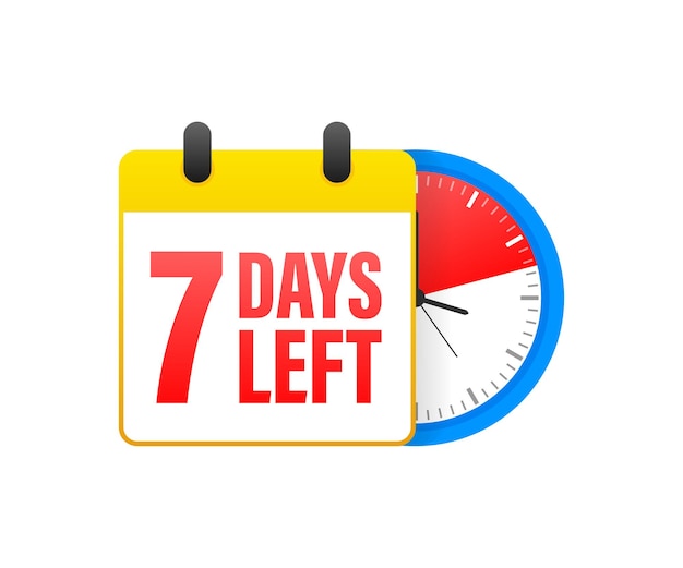 7 days left calendar.