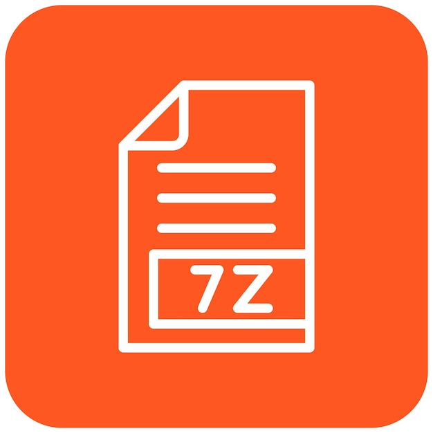 7Z Vector Icon Design Illustration