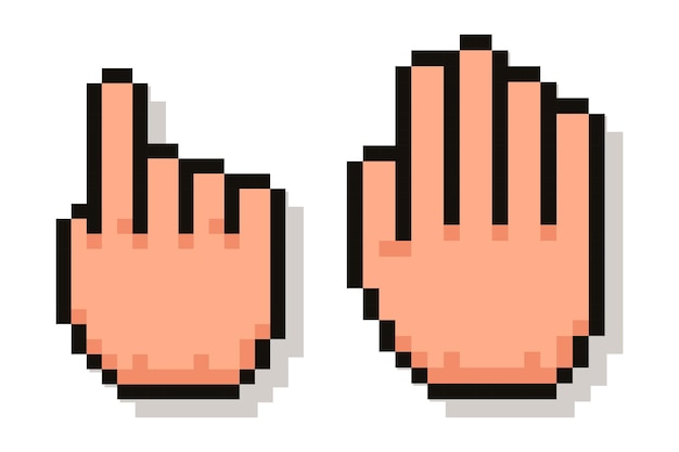 8 bit computer mouse cursor pointer