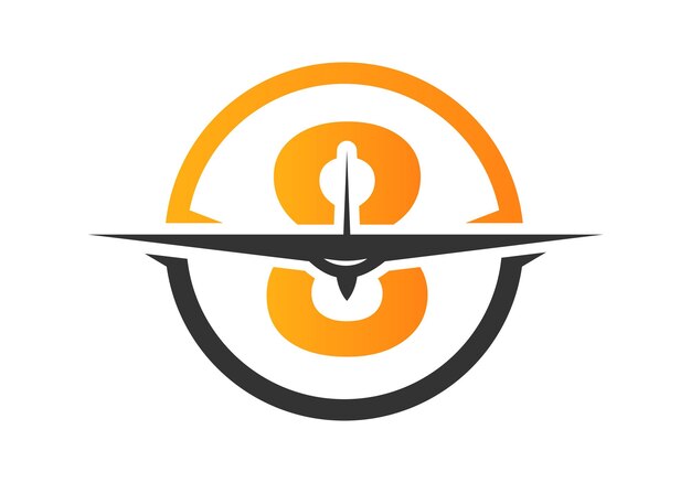 8 Harfi Deniz Feneri Logo Tasarımı Vektör Şablonu Modern vektör deniz feneri logosu
