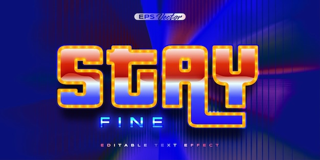 80s stay fine editable text effect back to the future theme