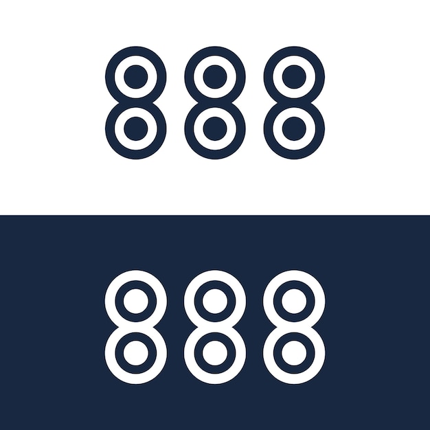 888 vector logo design