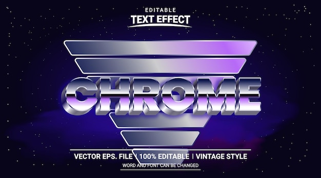 90s style chrome 3d editable text effect
