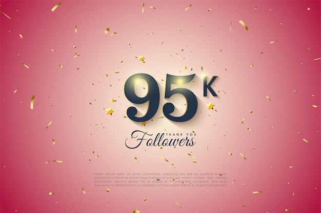 95k followers with light gradient