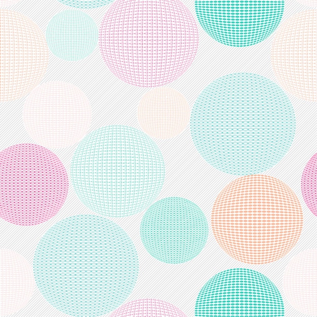 a background with colorful circles and dots with a pattern of dots