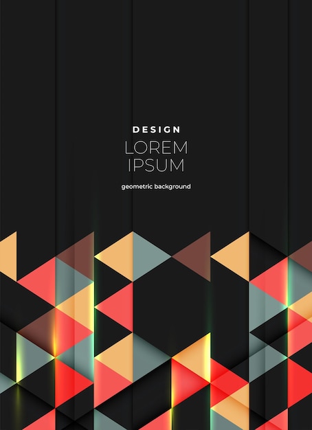a black and orange poster for a presentation called design.