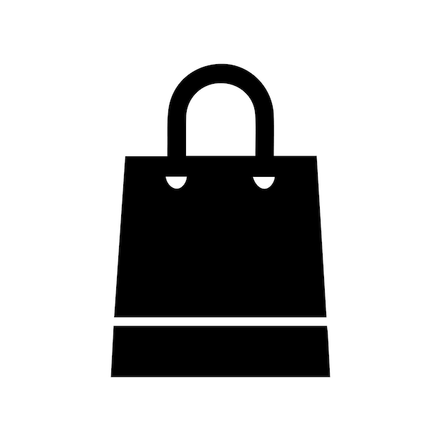 a black and white drawing of a bag with a handle