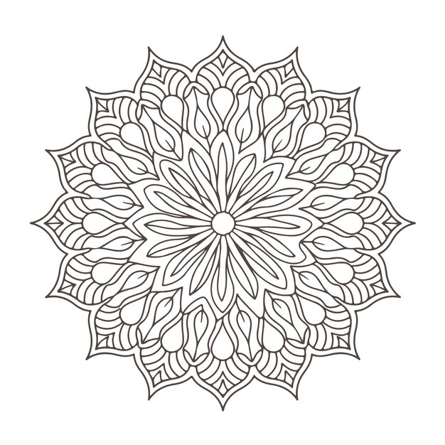 a black and white drawing of a flower with a design that says quot mandalas quot
