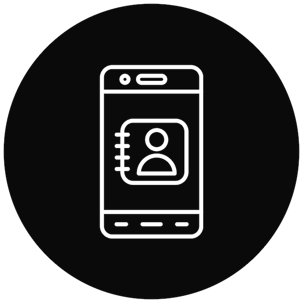 a black and white image of a cell phone with a man on it