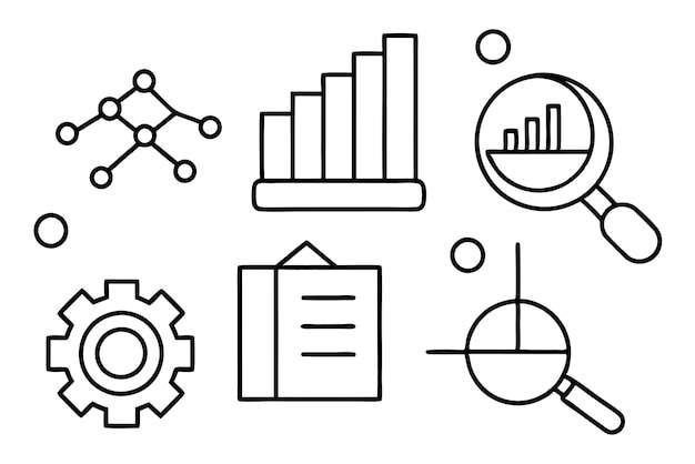 a black and white image of a chart with a graph and graphs