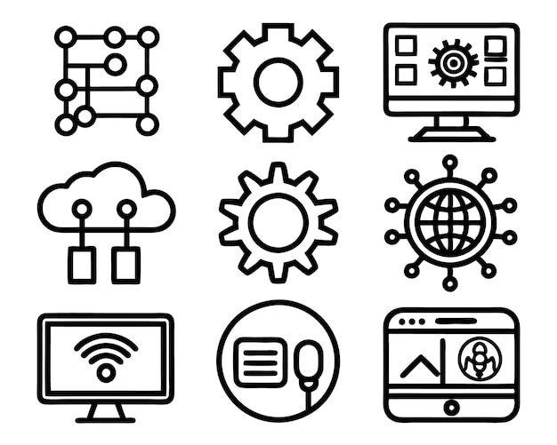 a black and white image of a computer with a black background with a white background