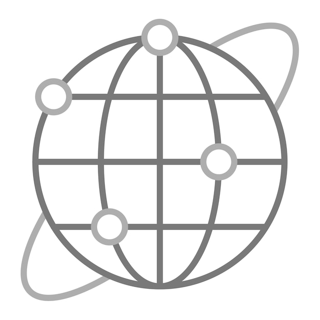 a black and white image of a globe with a circle on it