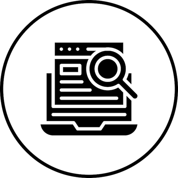 a black and white image of a magnifying glass with a magnifying glass on it