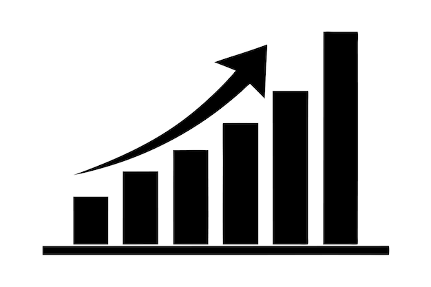 a black arrow pointing up with a graph that saysgraphon it