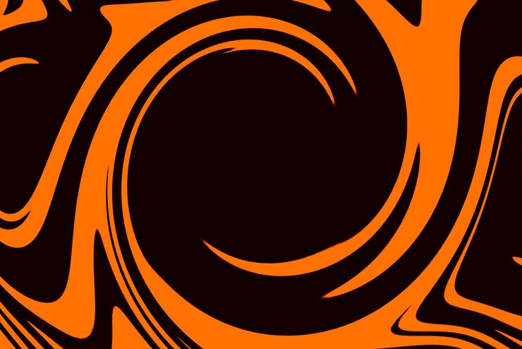 a black circle with a spiral on it