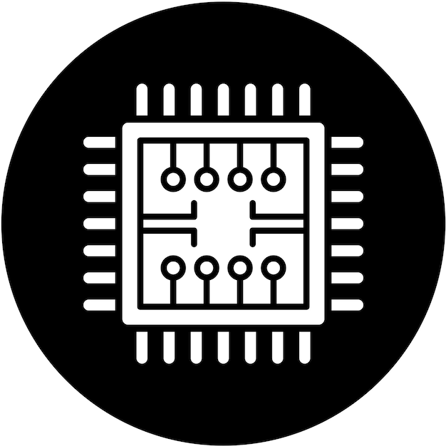 a black circle with a white background with a white square and the number 3 on it
