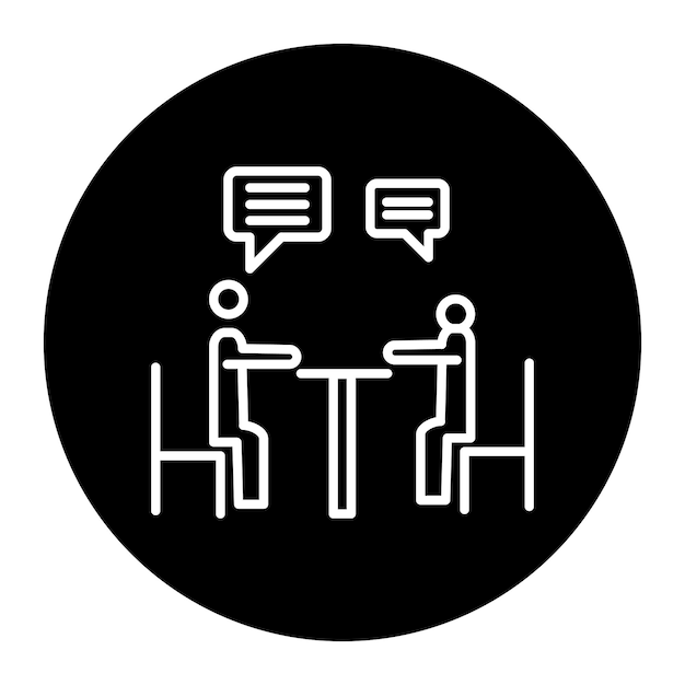 a black circle with white letters that say  people
