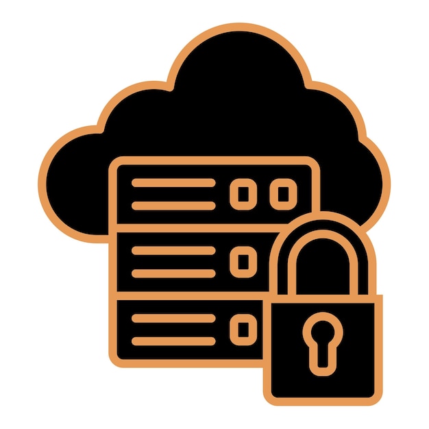 a black cloud with a padlock that says padlock lock