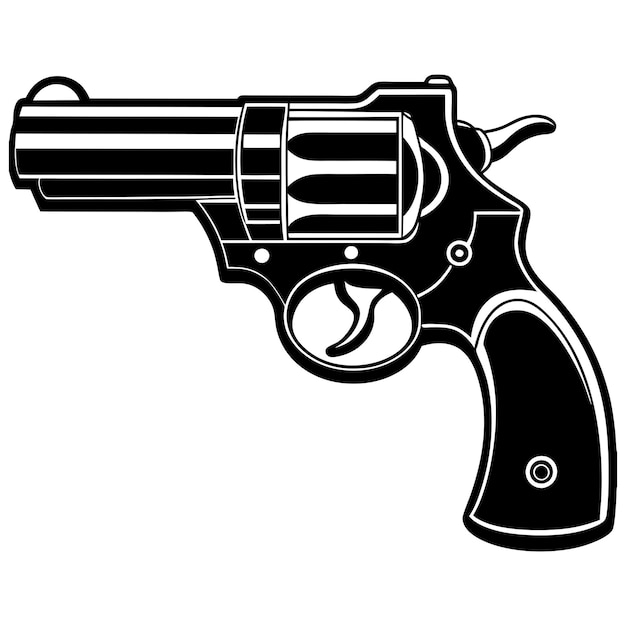 a black gun that has a picture of a gun on it