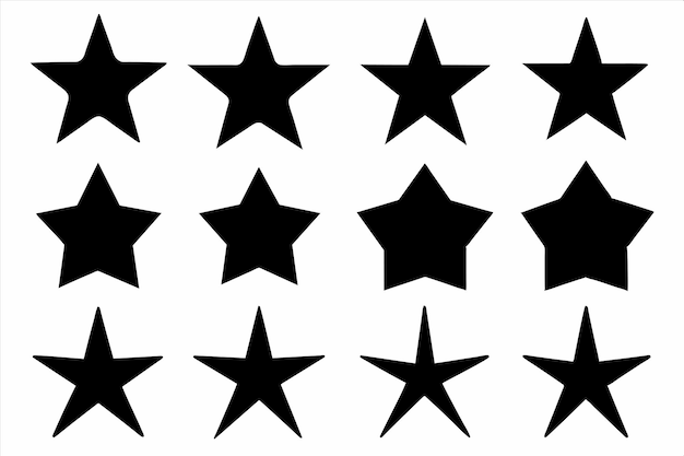 a black star with a black star on it