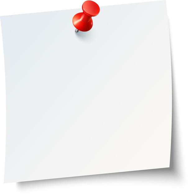 A blank note pinned to a corkboard with a red pushpin suitable for reminders or important messages in an office setting