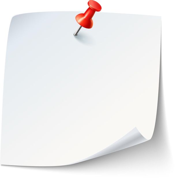 A blank sticky note pinned on a surface ready for important reminders or messages during a busy day in the office