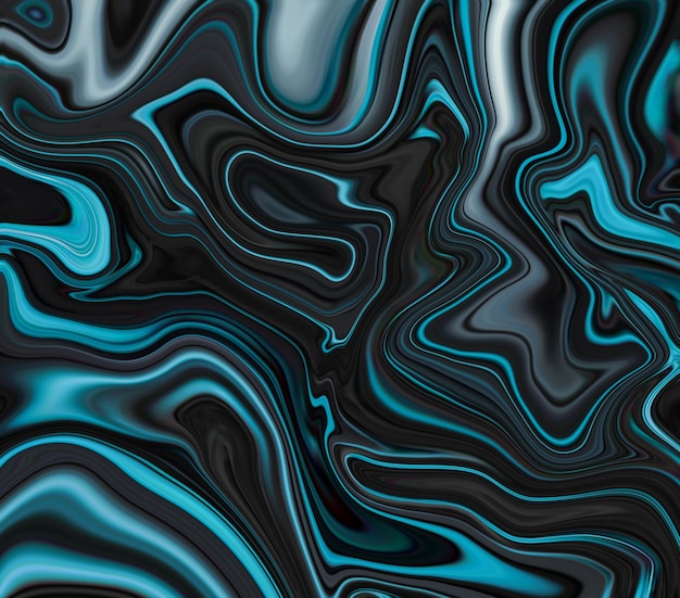 A blue and black abstract background with a pattern of lines and shapes.