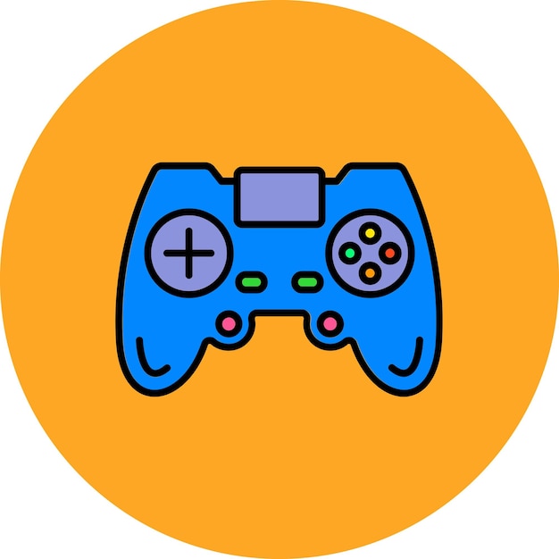 a blue and blue game controller with a blue and green x on the bottom