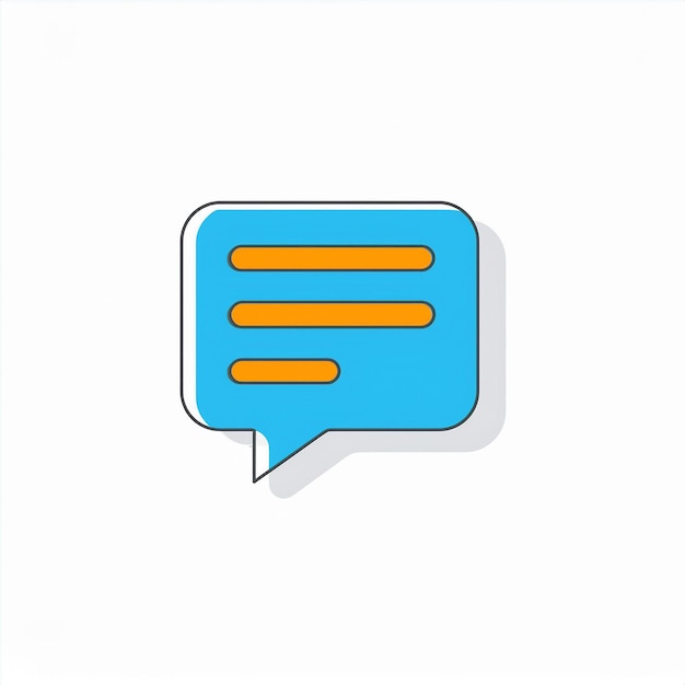 a blue and orange speech bubble with the words quot rectangle quot on the bottom