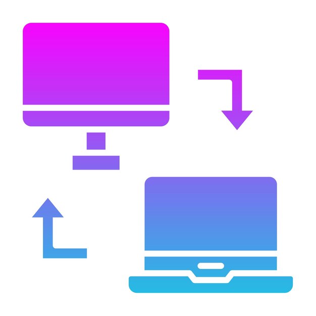 a blue and purple box with a blue and purple logo