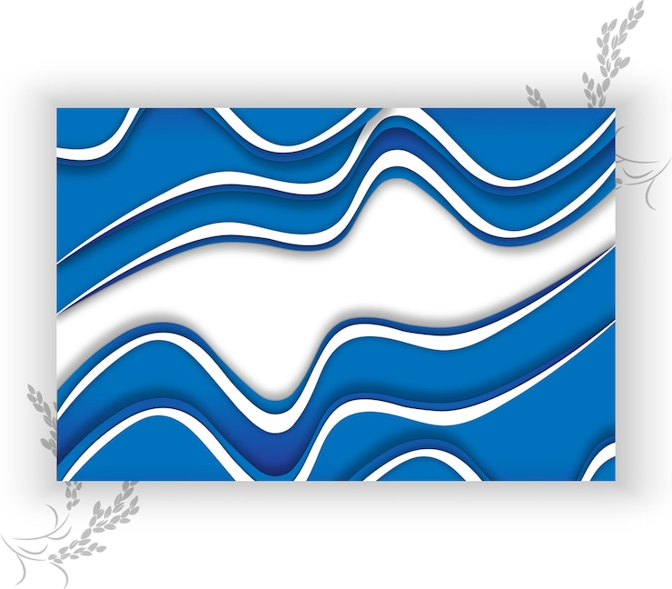 Vektör a blue and white picture of a blue and white waves