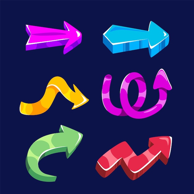 a blue background with a green arrow and the word e on it