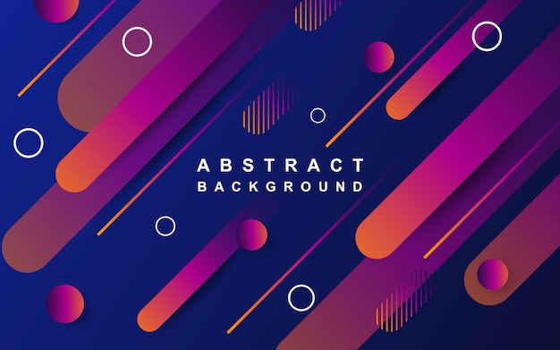 A blue background with a purple and orange lines and a white and black background