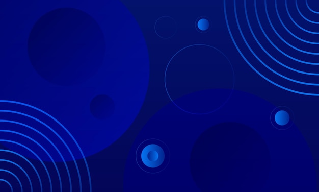 a blue background with circles and a blue background