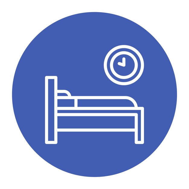 a blue circle with a clock on it and a blue circle with a white background