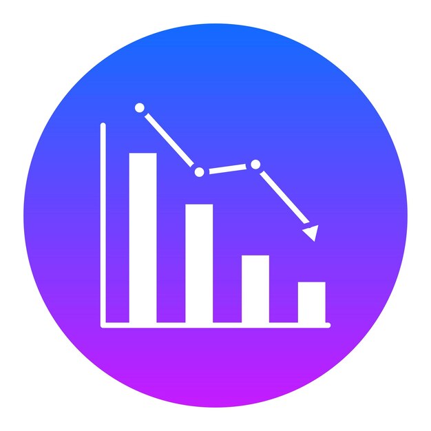 a blue circle with a graph graph on it