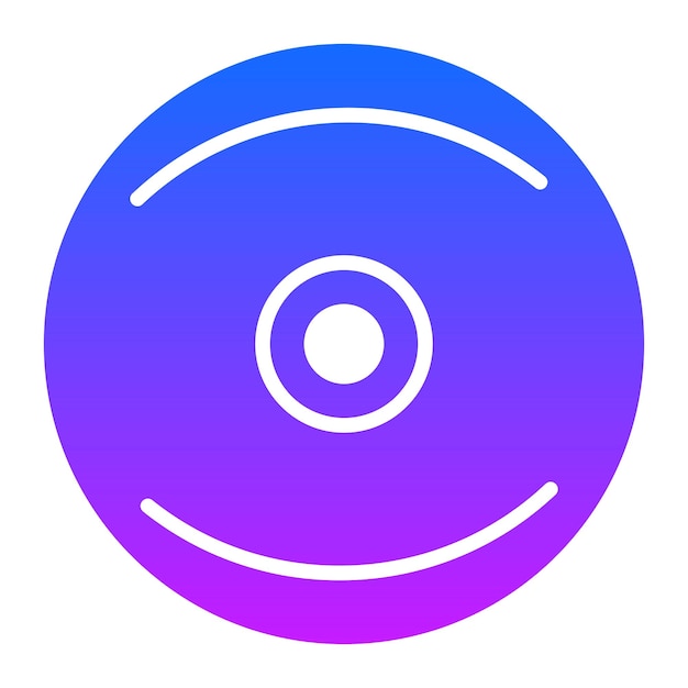 a blue circle with a white dot in the middle