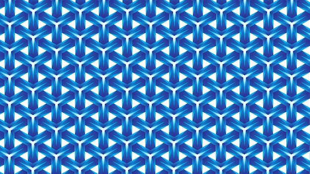 A blue geometric pattern design
