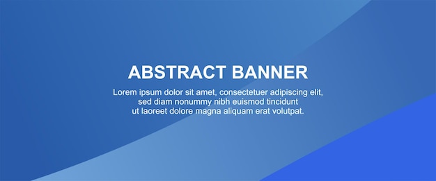 A blue poster with the words abstract banner on it