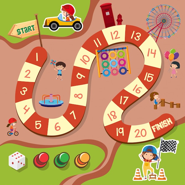 A board game template