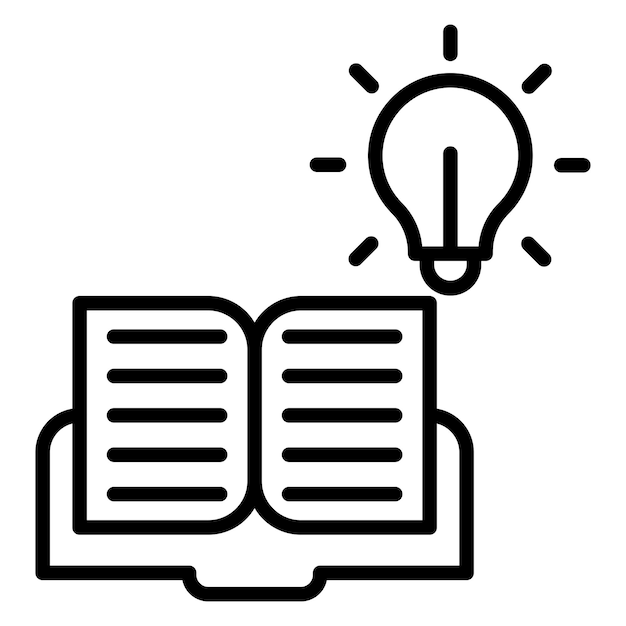 a book with a light bulb on it and a light bulb on the top